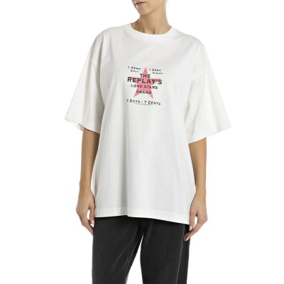 тениска,дамски,тениски,replay,w3399f.000.22662,short,sleeve,t,shirt,white