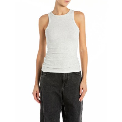 тениска,дамски,тениски,replay,w3465.000.23946,sleeveless,t,shirt,super,light,grey,melange,(grey)