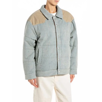 яке,дамски,якета,и,палта,replay,w7918.000.10359,padded,jacket,light,denim,stone,ivory,brown,(grey)