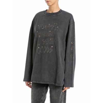 тениска,дамски,тениски,replay,w3450a.000.23940lm,long,sleeve,t,shirt,blackboard,(grey)