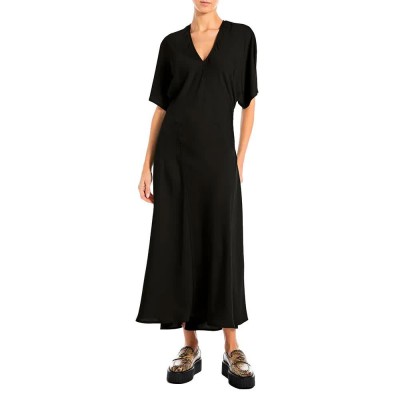 рокля,дамски,поли,и,рокли,replay,w9211.000.85360,short,sleeve,midi,dress,black