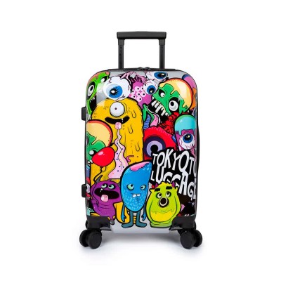 куфари,tokyoto,luggage,monsters,trolley,bag,green,(multicolor)