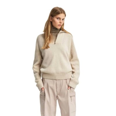 блуза,дамски,пуловери,дамски,плетени,дрехи,aigle,bm382,sweater,beige,(sable)