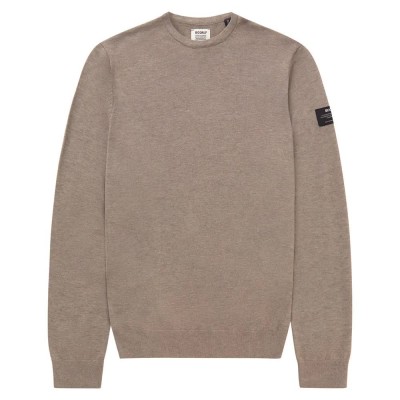 блуза,мъжки,пуловери,ecoalf,bayona,sweater,toast,melange,(brown)