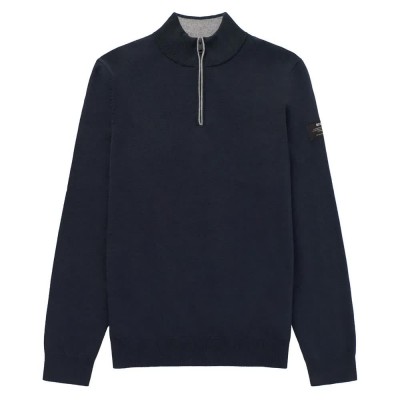 блуза,мъжки,пуловери,ecoalf,larch,half,zip,sweater,navy,melange,(blue)
