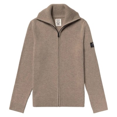 блуза,мъжки,пуловери,ecoalf,sasa,hoodie,sweater,toast,melange,(brown)