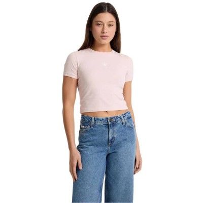 тениска,дамски,тениски,guess,jeans,w5gi38,j1314,boxy,fit,short,sleeve,t,shirt,blush,cotton,(pink)