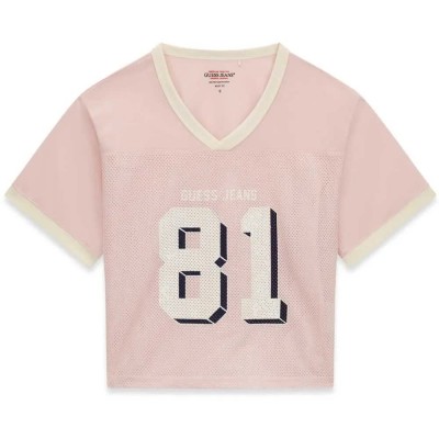 тениска,дамски,тениски,guess,jeans,w5gi59,kcte2,boxy,fit,short,sleeve,t,shirt,blush,cotton,(pink)