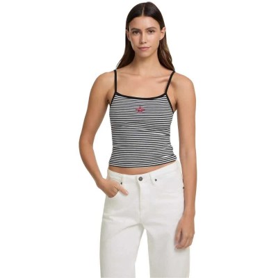 тениска,дамски,тениски,guess,jeans,w5gp35,kcie1,sleeveless,t,shirt,jet,black,stripes,(black)