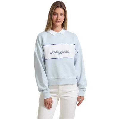 блуза,дамски,блузи,guess,jeans,w5gq17,k68i4,sweatshirt,azure,laguna,multi,(blue)