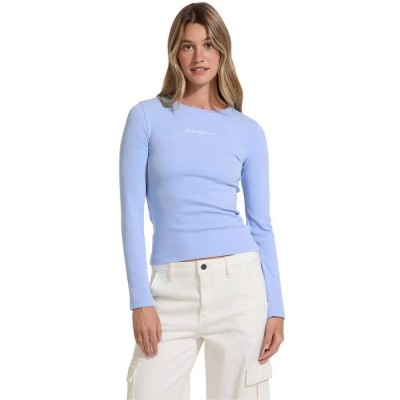 тениска,дамски,тениски,guess,jeans,w5ri58,ka0h1,slim,fit,long,sleeve,t,shirt,fresh,zendy,blue,(blue)