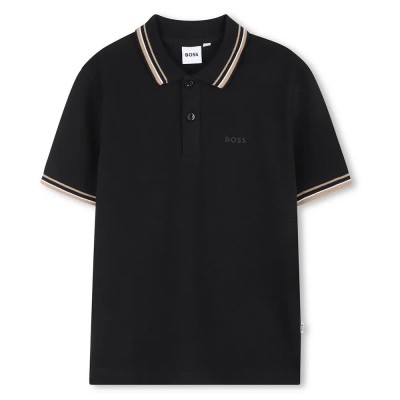 детски,блузи,с,яка,boss,j52332,short,sleeve,polo,black