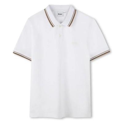 детски,блузи,с,яка,boss,j52332,short,sleeve,polo,white