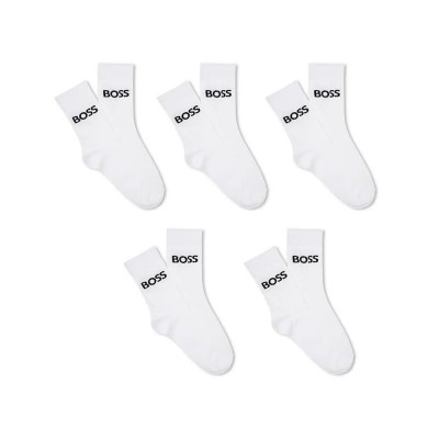 чорапи,мъжки,чорапи,дамски,чорапи,boss,j52638,socks,5,pairs,white,(white)