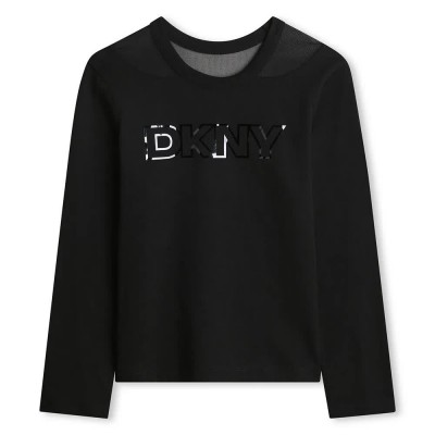 тениска,детски,тениски,dkny,d62408,long,sleeve,t,shirt,black