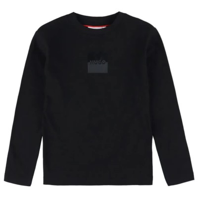 тениска,детски,тениски,hugo,g00437,long,sleeve,t,shirt,black