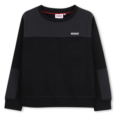 блуза,детски,блузи,hugo,g00449,sweatshirt,black,(black)