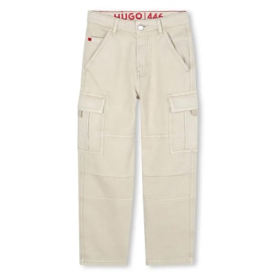 панталони,детски,панталони,hugo,g00480,pants,beige,(stone)