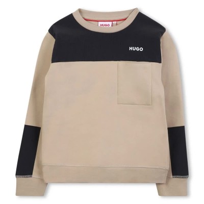 блуза,детски,блузи,hugo,g00449,sweatshirt,beige,black