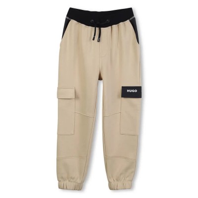 панталони,детски,панталони,hugo,g00477,pants,beige,(stone)