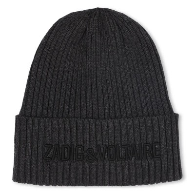 юношеска,шапка,всички,шапки,zadig,&,voltaire,x60498,junior,beanie,charcoal,grey,(grey)