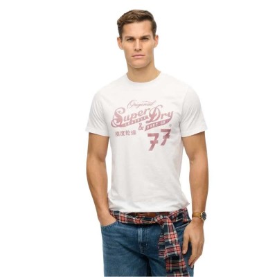 тениска,мъжки,тениски,дамски,тениски,superdry,leather,&,boot,co,script,short,sleeve,t,shirt,white,(optic)
