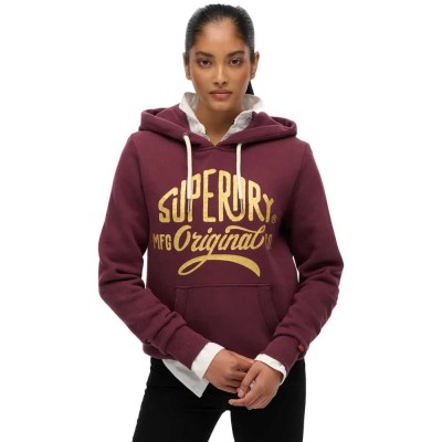 суичър,дамски,блузи,superdry,mfg,original,metallic,hoodie,fig,purple,(purple)
