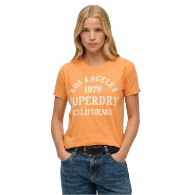 тениска,дамски,тениски,superdry,surf,logo,short,sleeve,t,shirt,orange,(autumn,sunset,orange)
