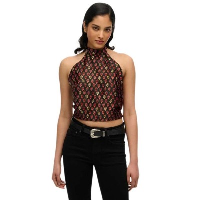 потник,дамски,топове,superdry,w6012024a,sleeveless,top,floral,block,black,(brown)