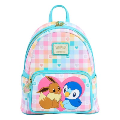 раница,раници,loungefly,pokemon,by,piplup,and,eevee,mini,backpack,blue