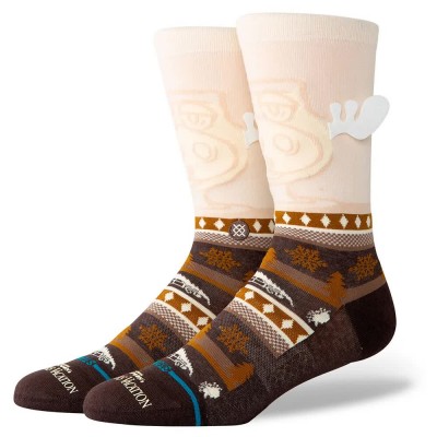 чорапи,мъжки,чорапи,stance,have,some,eggnog,crew,socks,brown,(dark,brown)