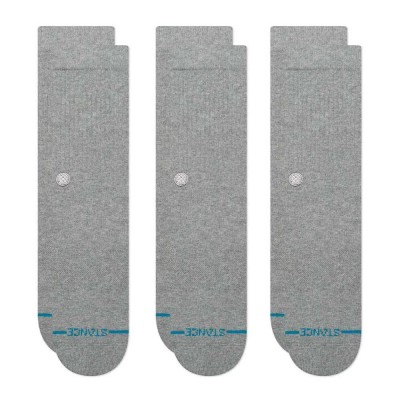 чорапи,мъжки,чорапи,дамски,чорапи,stance,icon,socks,3,pairs,grey,(grey,heather)