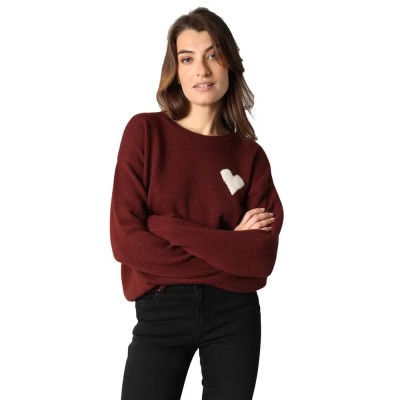 блуза,дамски,пуловери,дамски,плетени,дрехи,deeluxe,adonis,sweater,red,(plum)
