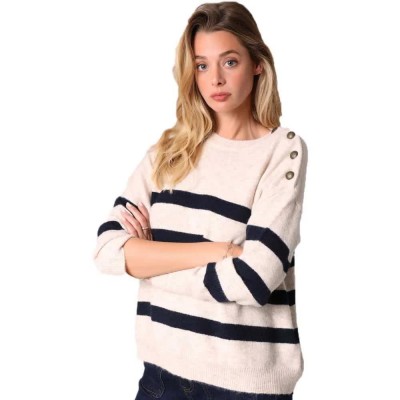 блуза,дамски,пуловери,дамски,плетени,дрехи,deeluxe,francine,sweater,black,(beige)