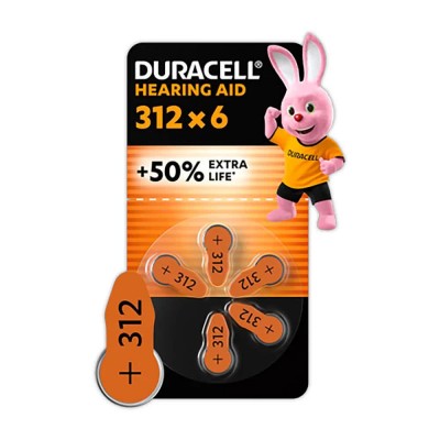 батерии,duracell,easy,tab,312,zinc,air,button,battery,6,units,pink,(brown)