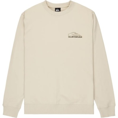 блуза,мъжки,пуловери,quiksilver,basic,graphic,sweatshirt,birch,(beige)