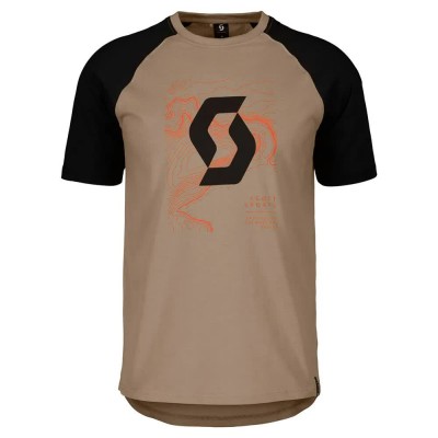 тениска,мъжки,тениски,scott,icon,raglan,short,sleeve,t,shirt,beige,brown,(toast,beige,black)
