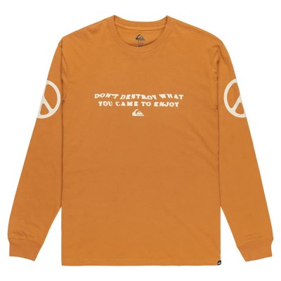 тениска,мъжки,тениски,quiksilver,evo,cold,ways,long,sleeve,t,shirt,almond,(orange)