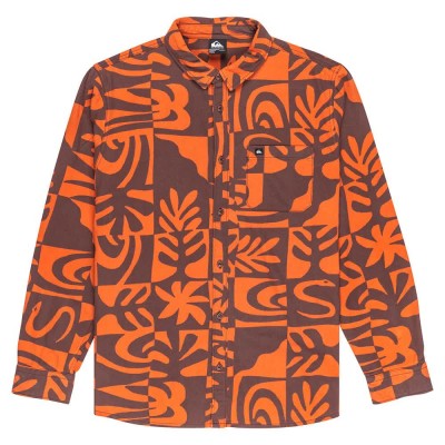 риза,с,дълъг,ръкав,мъжки,ризи,quiksilver,motherfly,printed,long,sleeve,shirt,almond,desert,(orange)