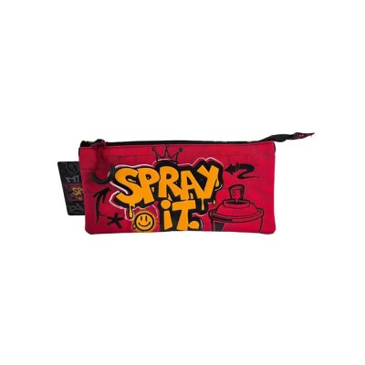 канцеларски,принадлежности,toybags,triple,ranking,grafitti,pencil,case,red,(multicolor)