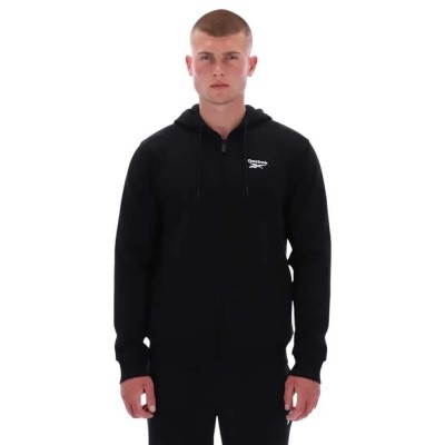 блуза,мъжки,пуловери,reebok,classics,colton,small,logo,full,zip,sweatshirt,black