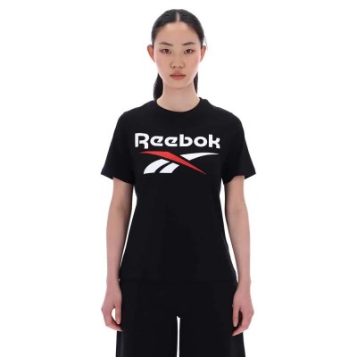 тениска,дамски,тениски,reebok,classics,wren,2,colour,logo,short,sleeve,t,shirt,black