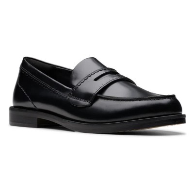 обувки,дамски,обувки,clarks,shoes,straven,edge,loafers,black