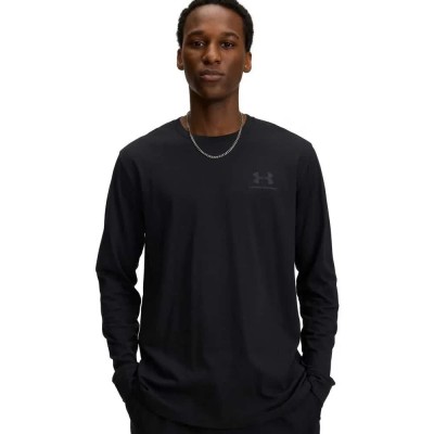 тениска,мъжки,тениски,under,armour,sportstyle,left,chest,long,sleeve,t,shirt,black,(black)