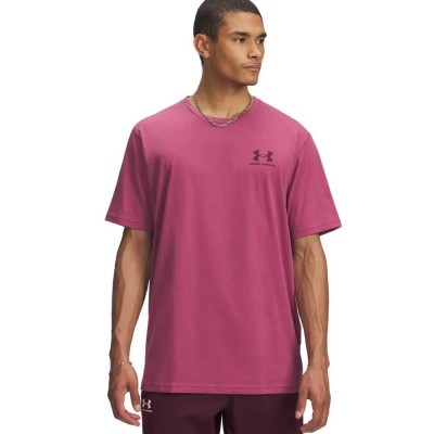 тениска,мъжки,тениски,under,armour,sportstyle,left,chest,t,shirt,red,(pink)