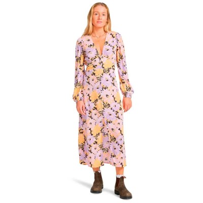 рокля,дамски,поли,и,рокли,billabong,cool,night,long,sleeve,long,dress,multicolor,(multicolor)