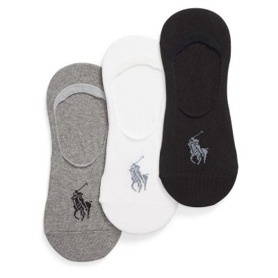 чорапи,мъжки,чорапи,polo,ralph,lauren,liner,no,show,socks,3,pairs,black,white,grey,(multicolor)