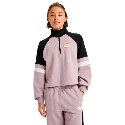 блуза,дамски,блузи,roxy,essential,energy,boxy,half,zip,sweatshirt,nirvana,(pink)