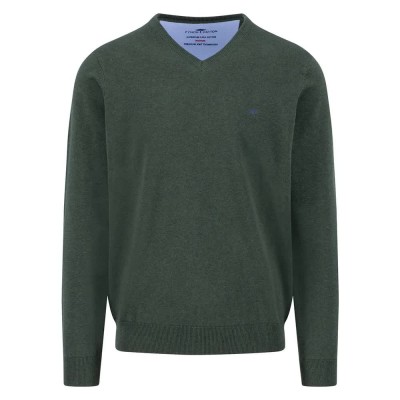 блуза,мъжки,пуловери,fynch,hatton,1514211,v,neck,sweater,dark,ivy,(green)