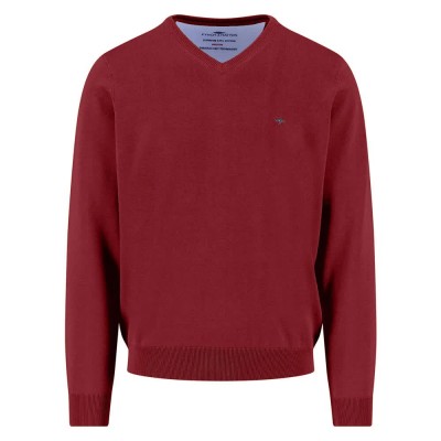 блуза,мъжки,пуловери,fynch,hatton,1514211,v,neck,sweater,garnet,red,(red)